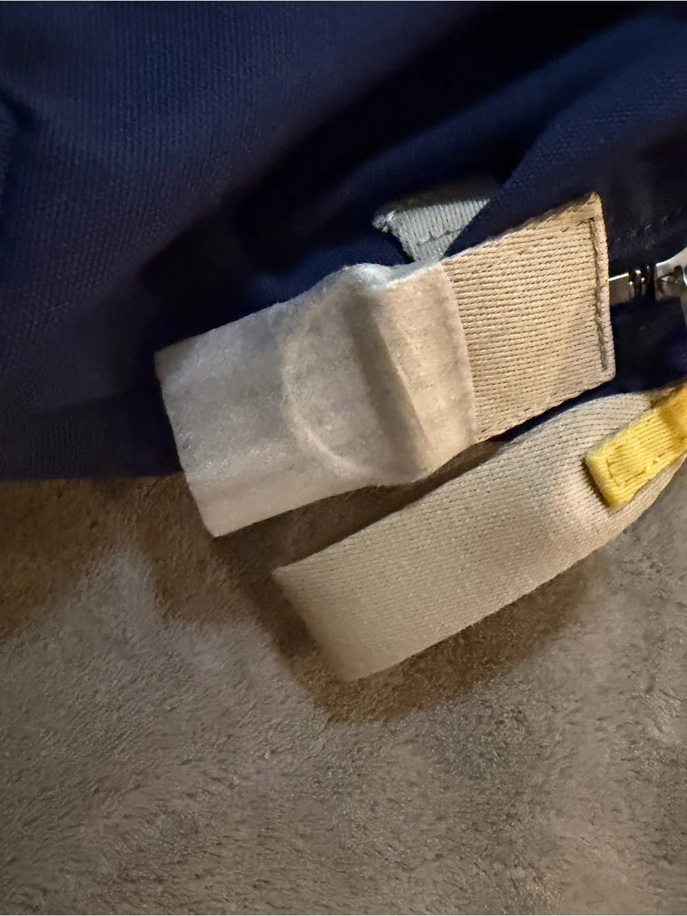 Tommy Hilfiger Navy Duffel with Cream Webbing Straps